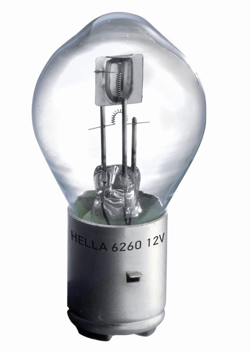 Hella — Hella Bulb 6260 12V 60/60W Ba20D B11 S2
6260 Incan Bulb
