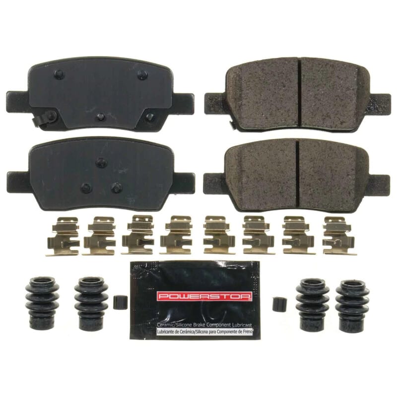 PowerStop — PowerStop - Z23 Daily Driver Carbon-Fiber Ceramic Brake Pads with Hardware Kit