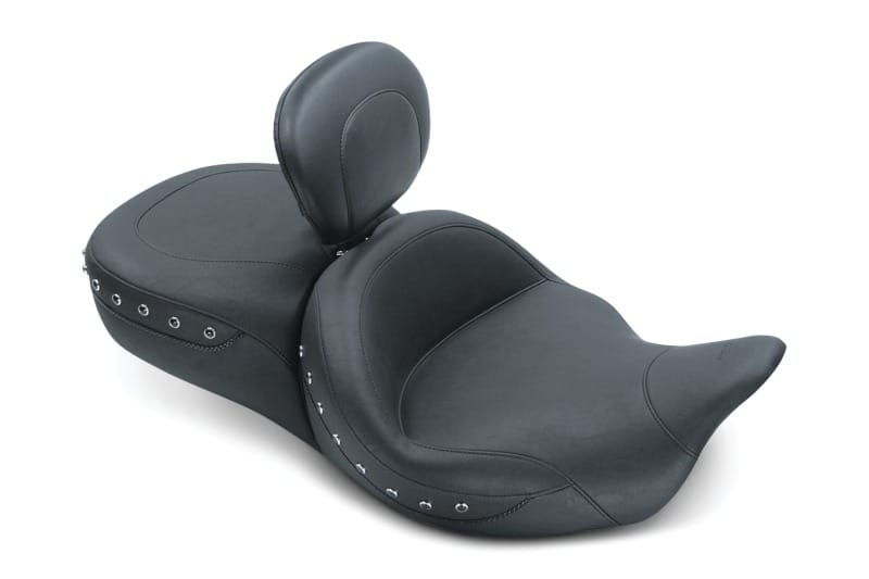 Mustang Motorcycle — Mustang 08-21 Harley Electra Glide,Rd Glide,Rd King,Str Glide Touring 1PC Seat Blk Pearls - Black