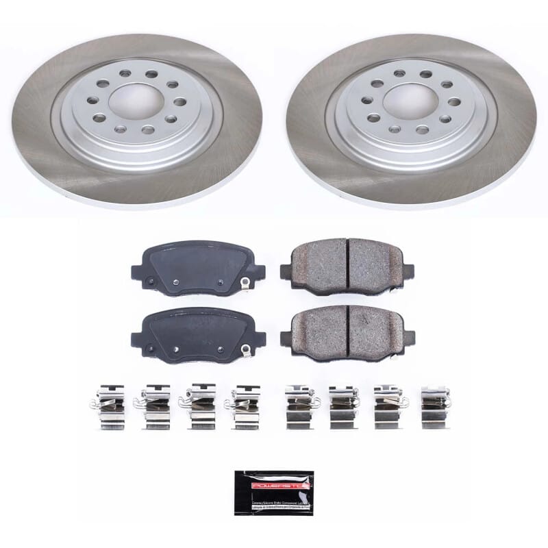 PowerStop — Semi-Coated Rotor and Low-Dust Ceramic Brake Pad Kit