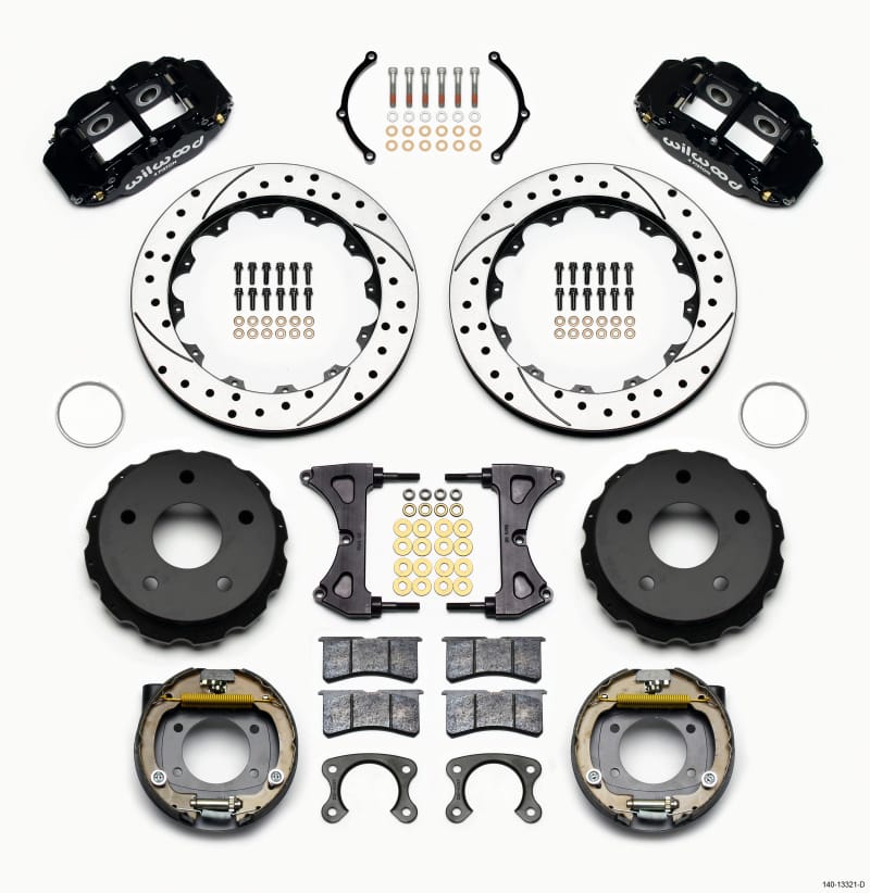 Wilwood — KIT,REAR,DISC/DRUM,SMALL FORD,2.36 OFF FNSL4R,5x5.50 BC,12.88 ROTOR,DRILLED