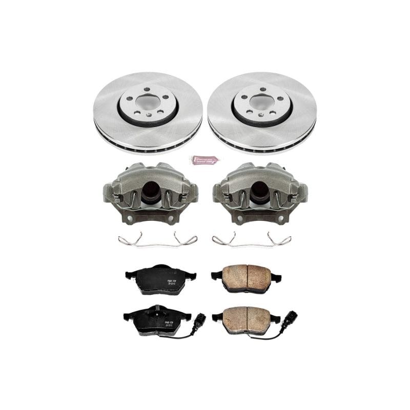 PowerStop — OE Stock Replacement Low-Dust Ceramic Brake Pad, Rotor and Caliper Kit