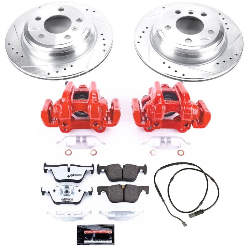 PowerStop — Z26 Street Performance Ceramic Brake Pad, Drilled Slotted Rotor, and Caliper Kit