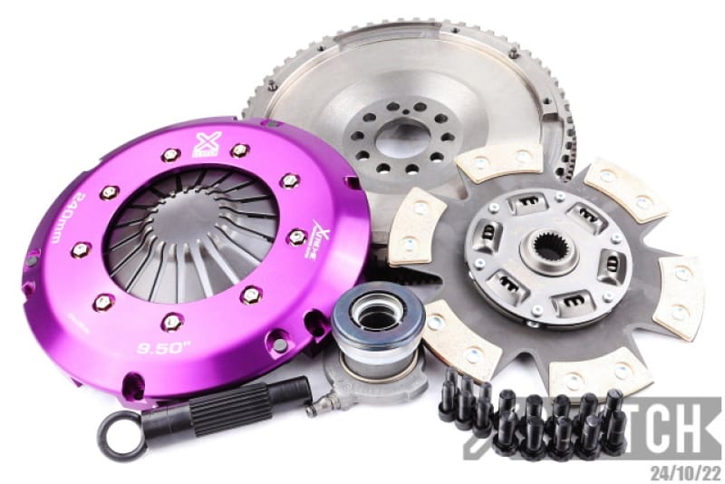 XCLUTCH — Clutch Kit Inc Chromoly Flywheel + HRB; Stage 2R  Single Ceramic Race Disc