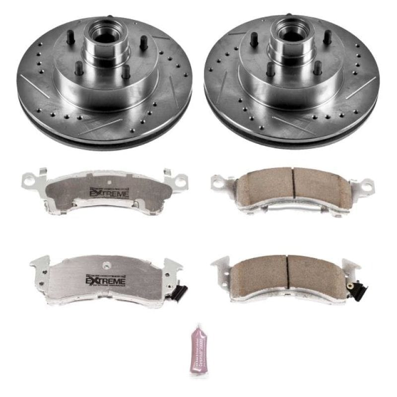PowerStop — Z26 Street Performance Ceramic Brake Pad and Drilled & Slotted Rotor Kit