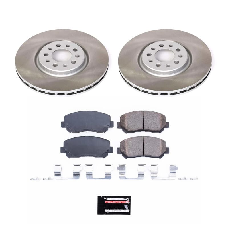 PowerStop — Semi-Coated Rotor and Low-Dust Ceramic Brake Pad Kit