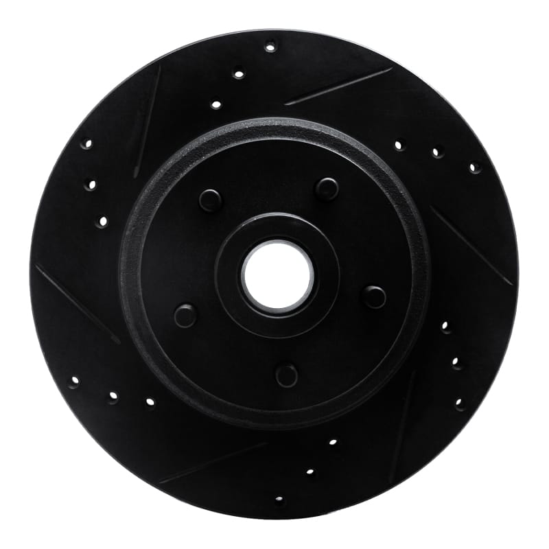 R1 Concepts — R1 Concepts Brake Rotor Drilled and Slotted Black
