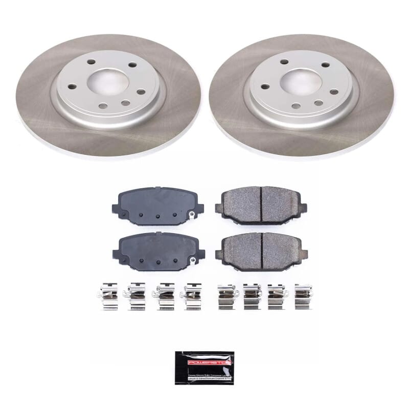 PowerStop — Semi-Coated Rotor and Low-Dust Ceramic Brake Pad Kit