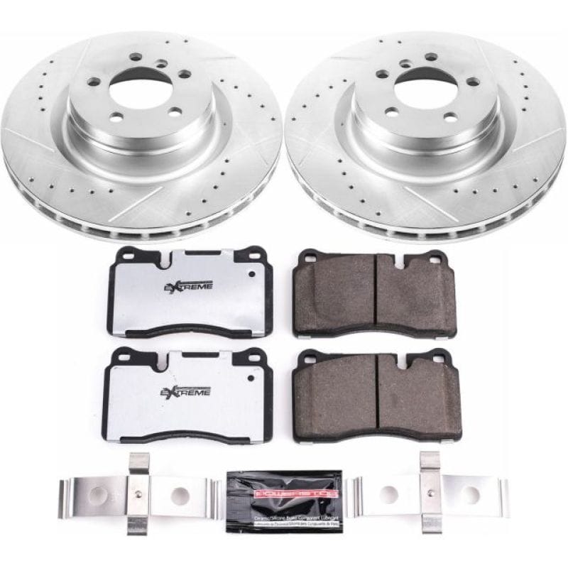 PowerStop — Z36 Truck and SUV Carbon-Fiber Ceramic Brake Pad and Drilled & Slotted Rotor Kit