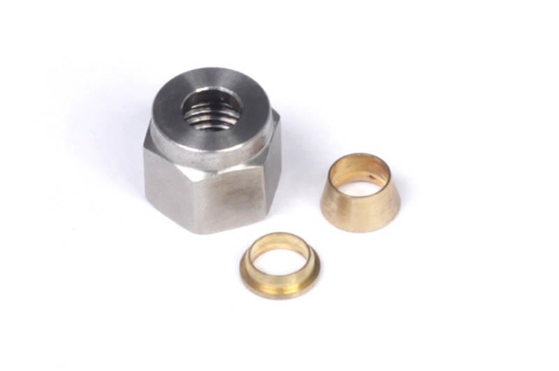 Haltech — 1/4 In. Nut and Brass Ferrule Only