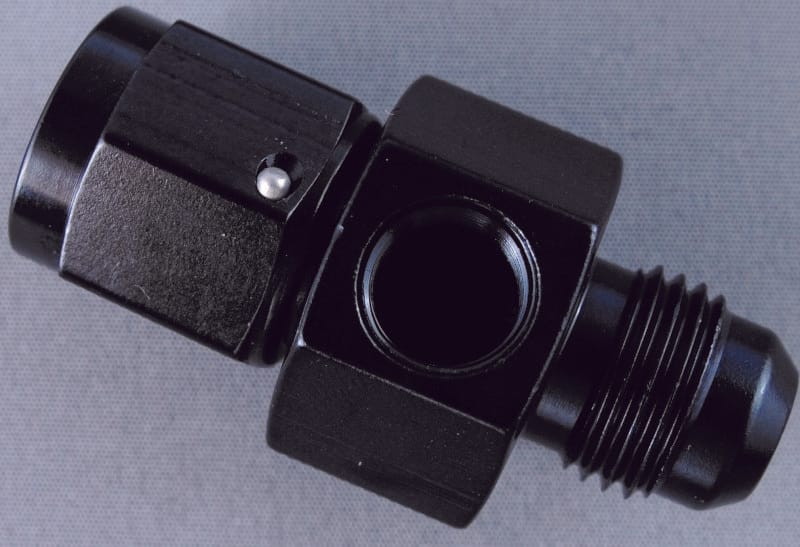 Fragola — Fragola Inline Gauge Adapter -6AN Male x -6AN Fem - Black