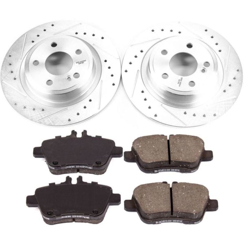 PowerStop — Z23 Daily Driver Carbon-Fiber Ceramic Brake Pad and Drilled & Slotted Rotor Kit