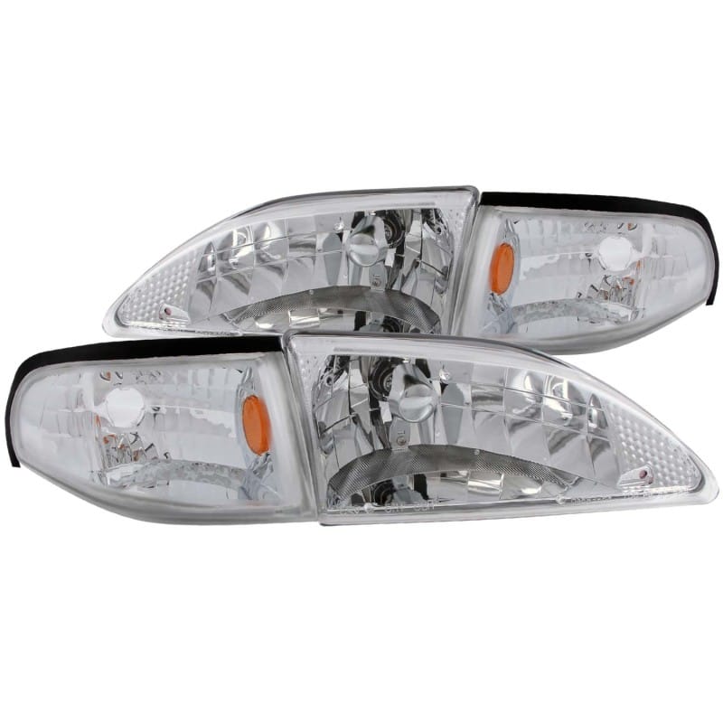 ANZO — ANZO 1994-1998 Ford Mustang Crystal Headlights Chrome
Head Light Set
HdLtSet