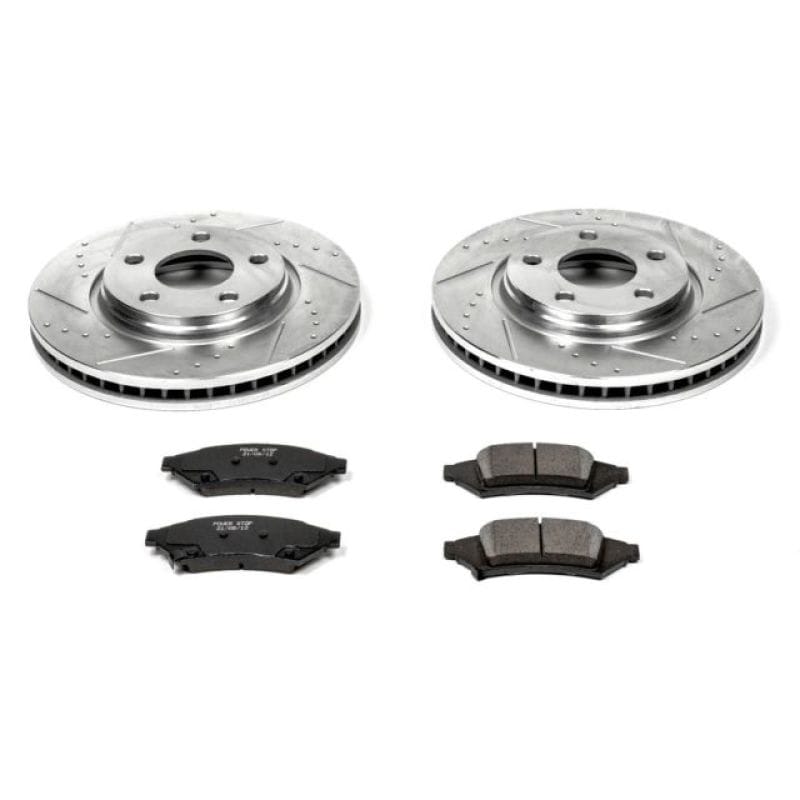 PowerStop — Z23 Daily Driver Carbon-Fiber Ceramic Brake Pad and Drilled & Slotted Rotor Kit