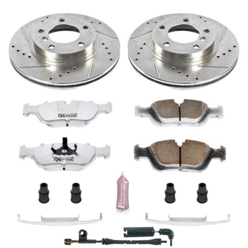 PowerStop — Z26 Street Performance Ceramic Brake Pad and Drilled & Slotted Rotor Kit