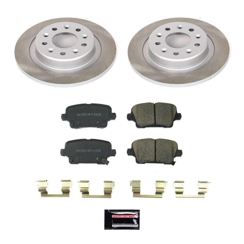 PowerStop — Semi-Coated Rotor and Low-Dust Ceramic Brake Pad Kit