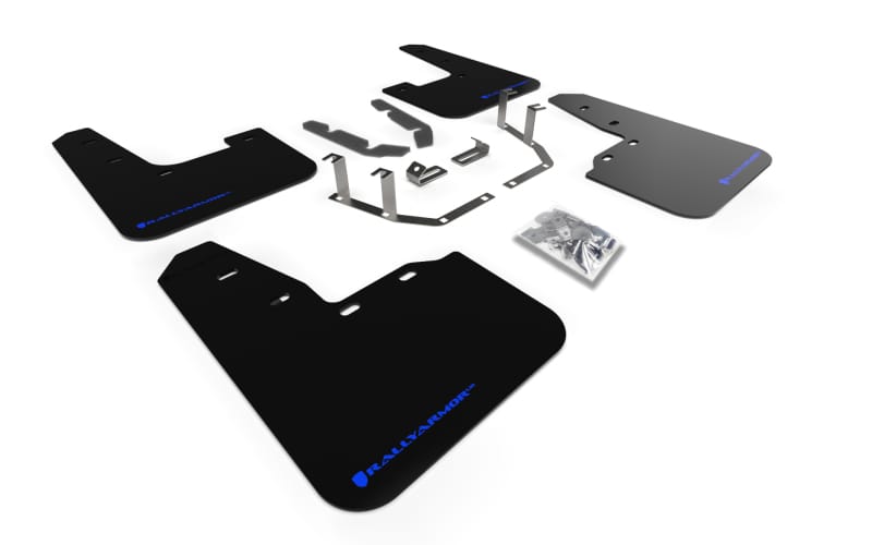 Rally Armor — Black Mud Flap/Blue Logo