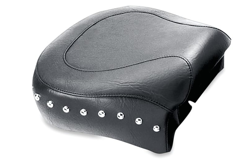 Mustang Motorcycle — Mustang 82-03 Harley Sportster Wide Touring Passenger Seat w/Studs - Black