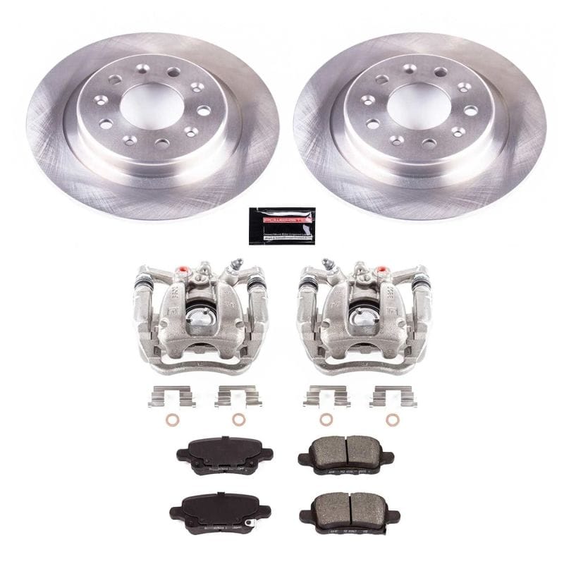 PowerStop — OE Stock Replacement Low-Dust Ceramic Brake Pad, Rotor and Caliper Kit