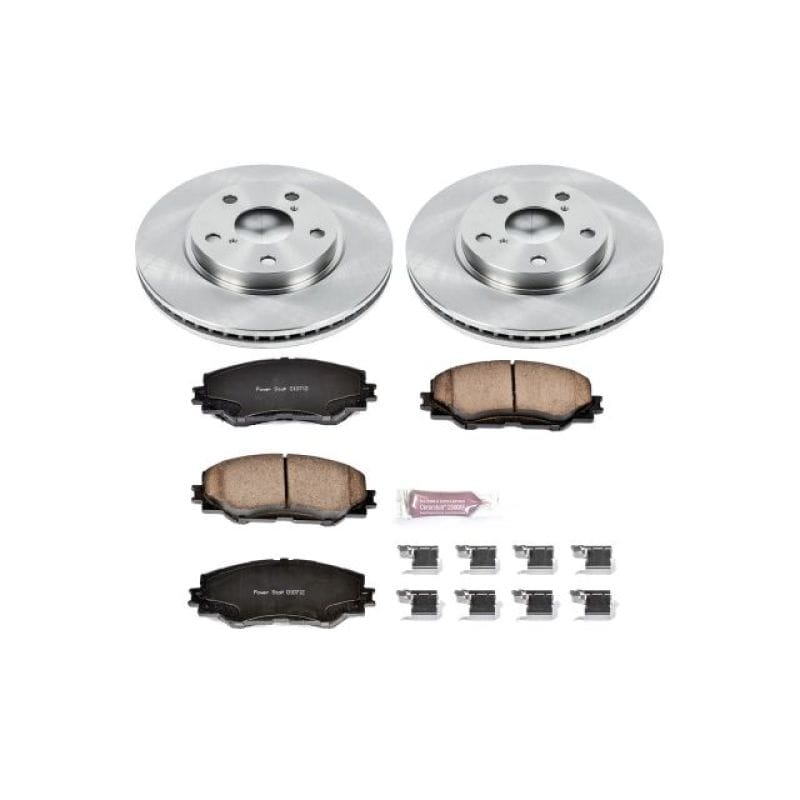 PowerStop — OE Stock Replacement Low-Dust Ceramic Brake Pad and Rotor Kit