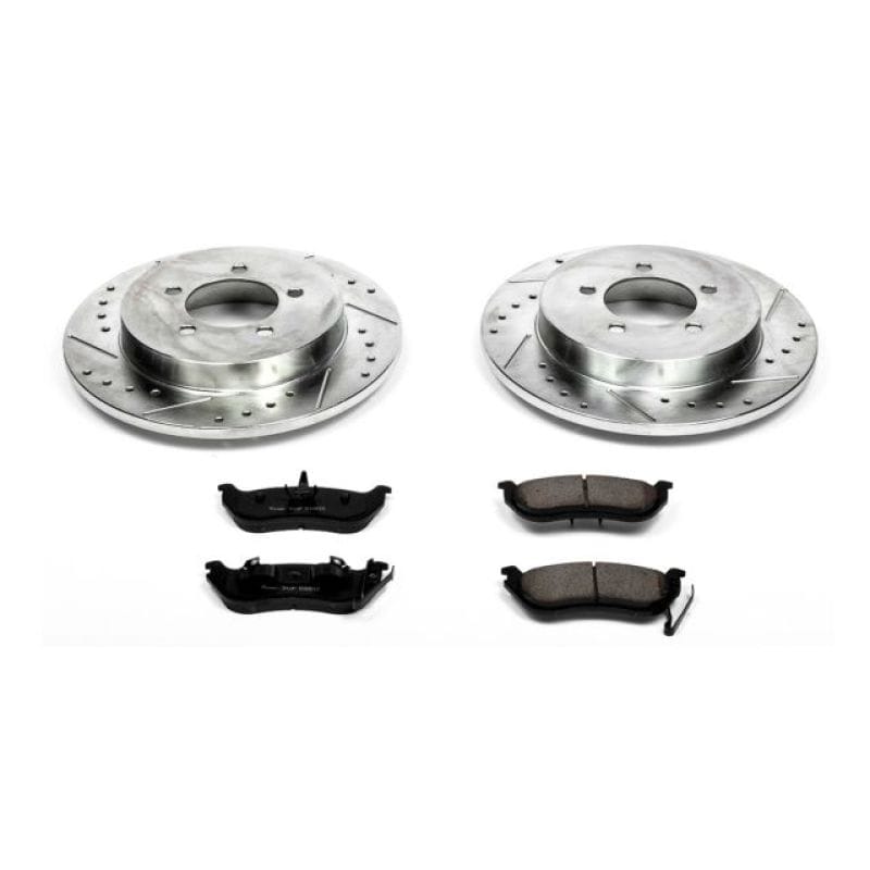 PowerStop — Z23 Daily Driver Carbon-Fiber Ceramic Brake Pad and Drilled & Slotted Rotor Kit