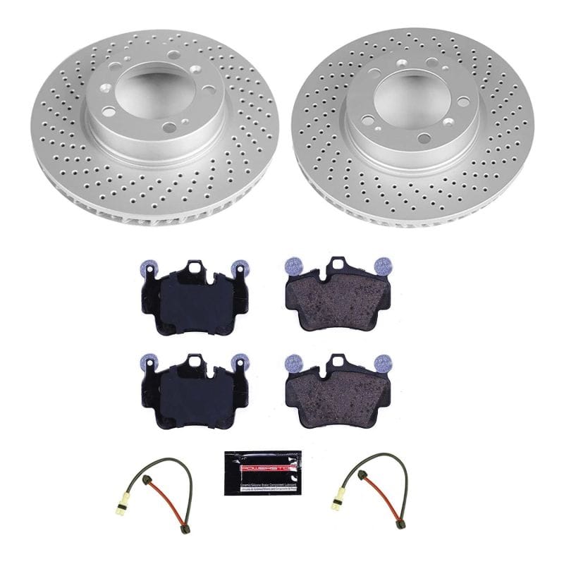 PowerStop — Genuine Geomet Coated Rotors, ECE-R90 Brake Pads + Hardware Kit