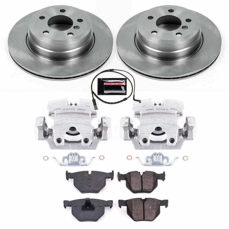 PowerStop — OE Stock Replacement Low-Dust Ceramic Brake Pad, Rotor and Caliper Kit