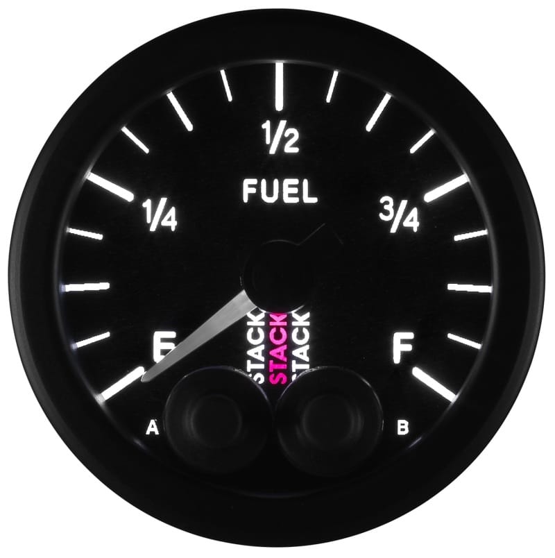 AutoMeter — GAUGE, FUEL LEVEL, PRO-CONTROL, 52MM, BLK, 0-280OHM PROGRAMMABLE