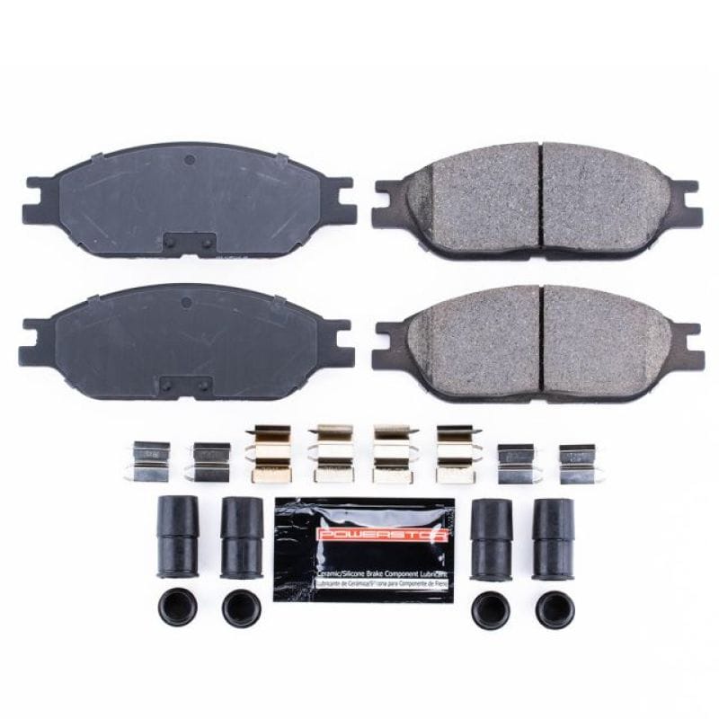 PowerStop — PowerStop - Z23 Daily Driver Carbon-Fiber Ceramic Brake Pads with Hardware Kit
