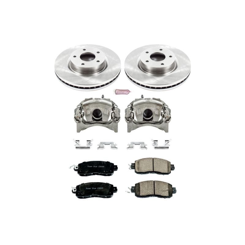 PowerStop — OE Stock Replacement Low-Dust Ceramic Brake Pad, Rotor and Caliper Kit