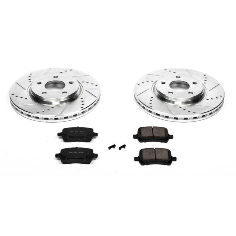 PowerStop — Z23 Daily Driver Carbon-Fiber Ceramic Brake Pad and Drilled & Slotted Rotor Kit