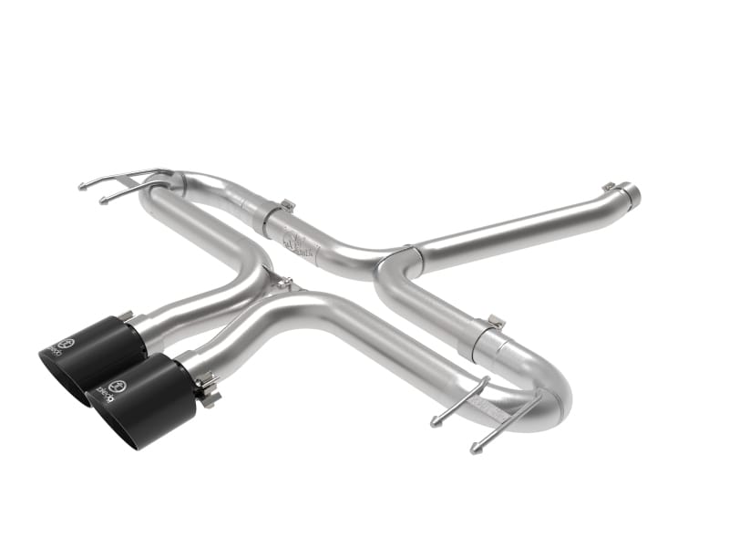 aFe — Takeda 2-1/2 IN 304 Stainless Steel Axle-Back Exhaust System w/ Black Tips