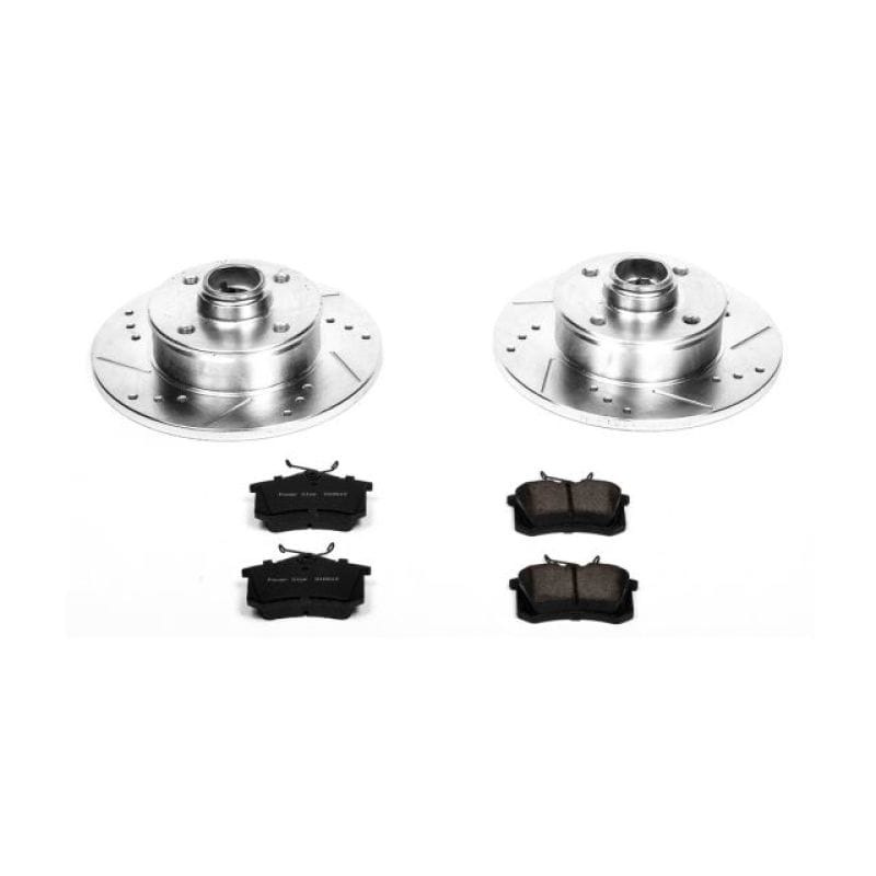 PowerStop — Z23 Daily Driver Carbon-Fiber Ceramic Brake Pad and Drilled & Slotted Rotor Kit