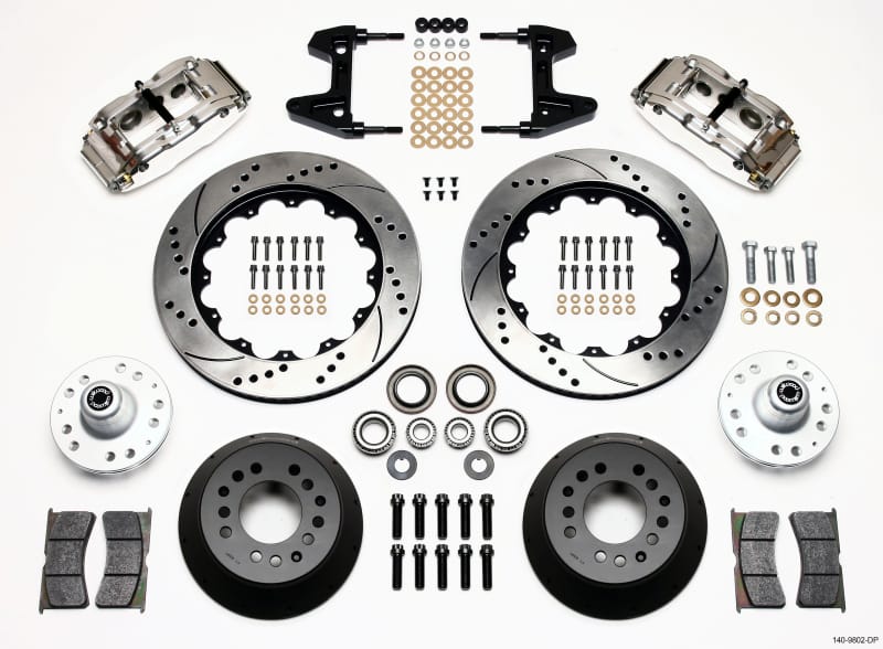 Wilwood — KIT,FRONT,PINTO/MUSTANG II,74-78,FNSL6R 14.00 ROTOR,DRILLED,POLISHED