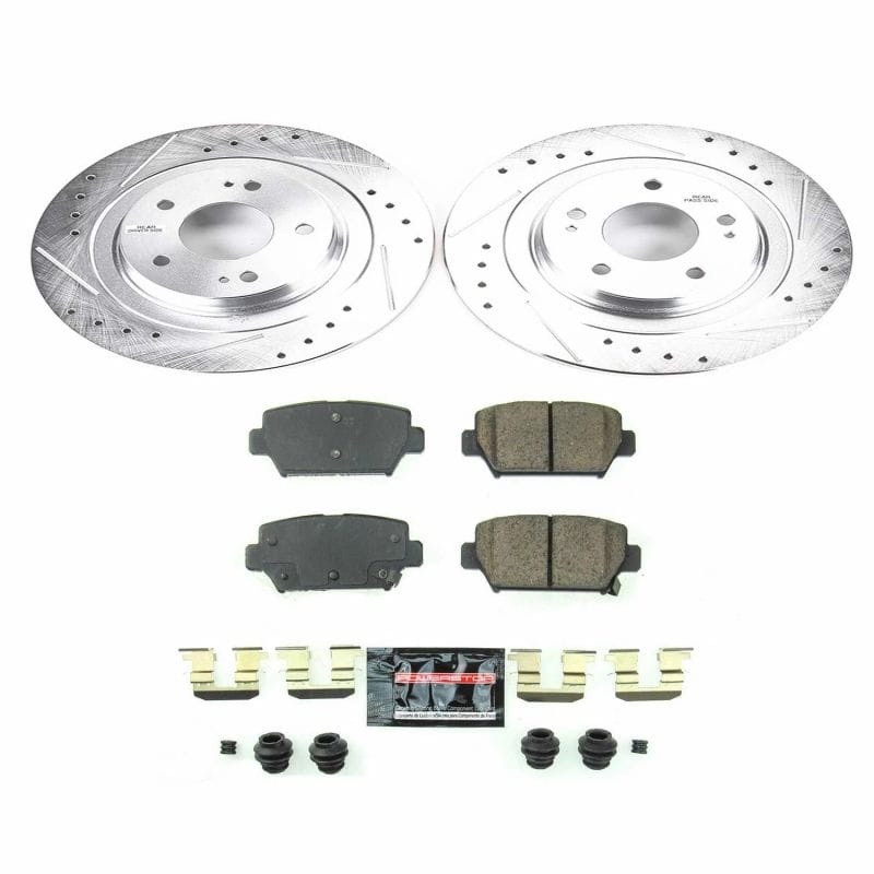 PowerStop — Z23 Daily Driver Carbon-Fiber Ceramic Brake Pad and Drilled & Slotted Rotor Kit