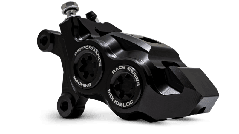 Performance Machine — Performance Machine 08-23 FL,18-24 M8 Softail,06-17 VRod 137x4B Rce Series Monobloc Caliper Left BLK
