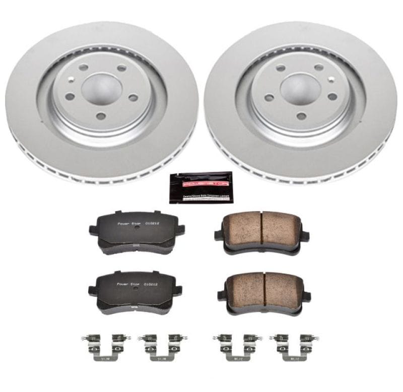 PowerStop — Genuine Geomet Coated Rotor and Carbon-Fiber Ceramic Brake Pad Kit