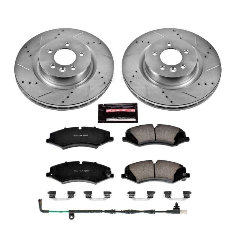 PowerStop — Z23 Daily Driver Carbon-Fiber Ceramic Brake Pad and Drilled & Slotted Rotor Kit