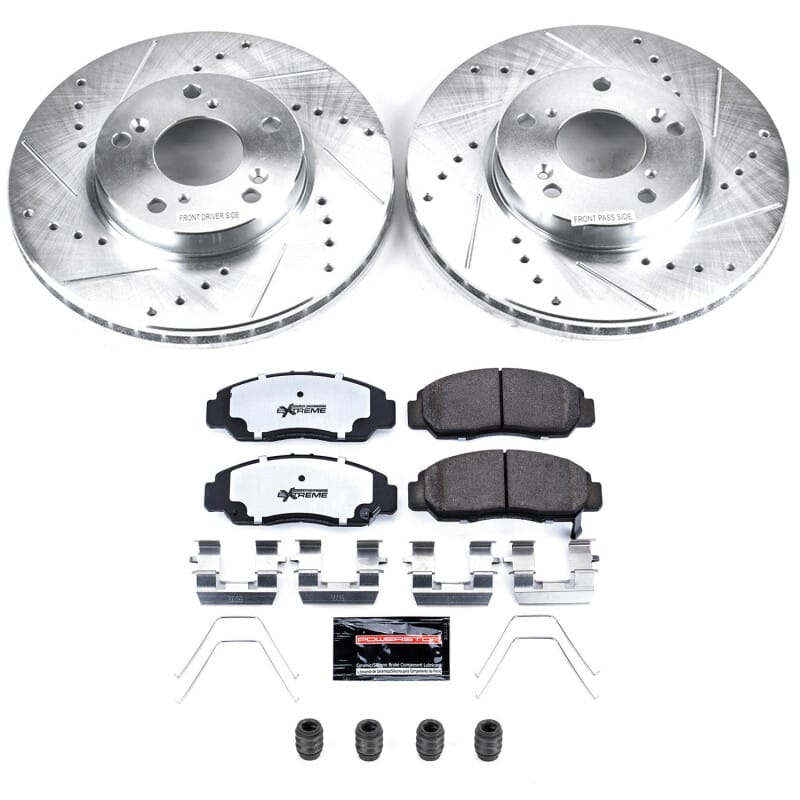 PowerStop — Z26 Street Performance Ceramic Brake Pad and Drilled & Slotted Rotor Kit