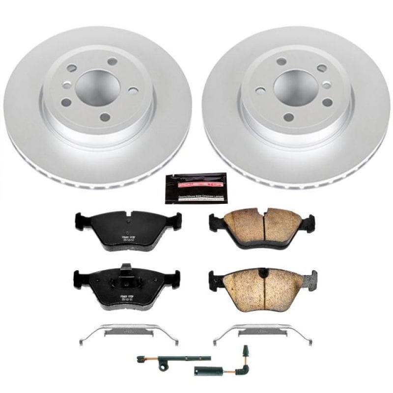 PowerStop — Genuine Geomet Coated Rotor and Carbon-Fiber Ceramic Brake Pad Kit