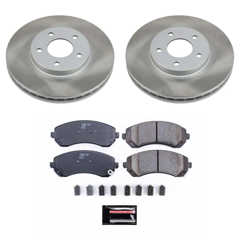 PowerStop — Semi-Coated Rotor and Low-Dust Ceramic Brake Pad Kit