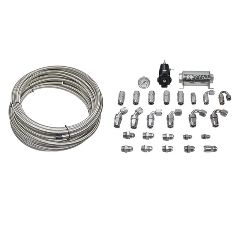 DeatschWerks — Return Plumbing kit for 6 Gen Camaro SS/ZL1, CTS-V3, CPE, 8AN feed, 6AN return