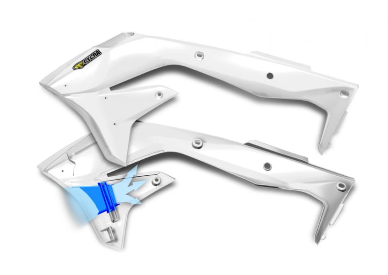 Cycra — Cycra 16-18 Kawasaki KX450F Powerflow Radiator Shrouds - White