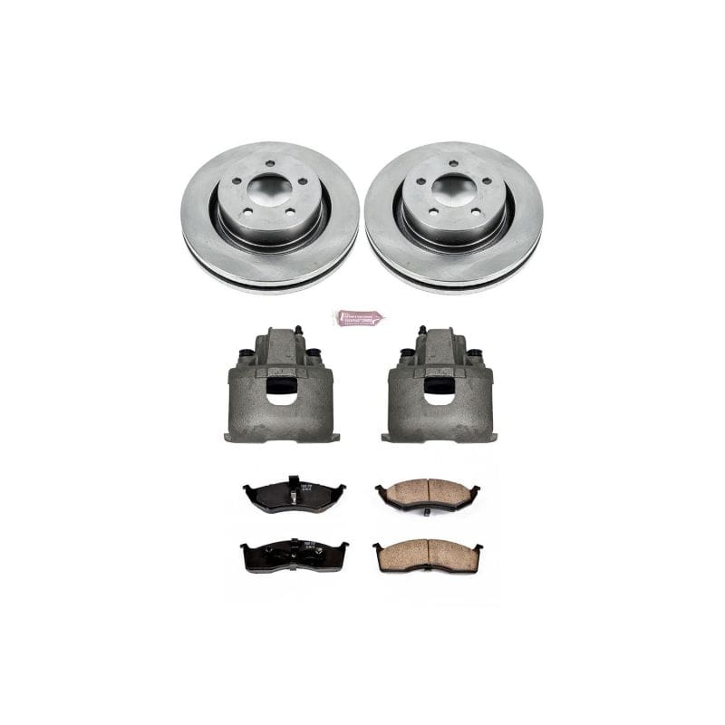 PowerStop — OE Stock Replacement Low-Dust Ceramic Brake Pad, Rotor and Caliper Kit