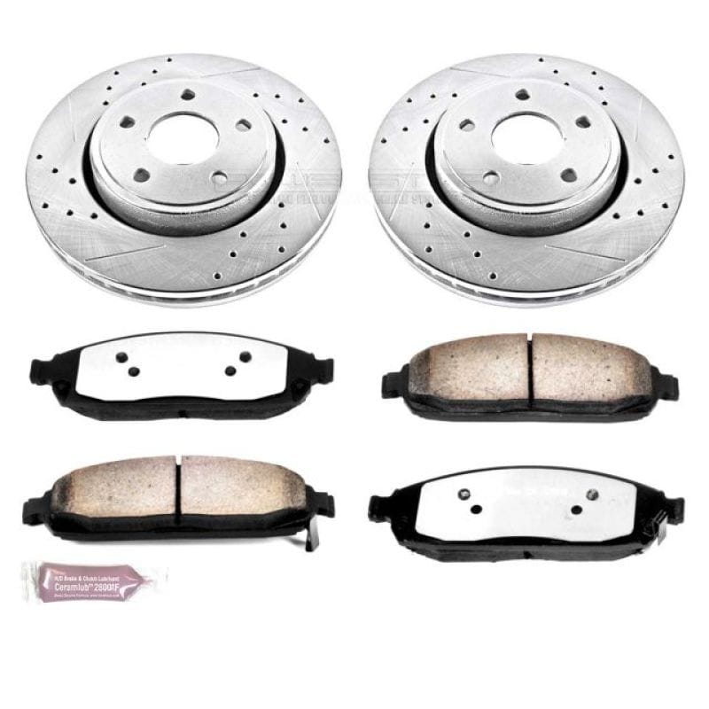 PowerStop — Z36 Truck and SUV Carbon-Fiber Ceramic Brake Pad and Drilled & Slotted Rotor Kit