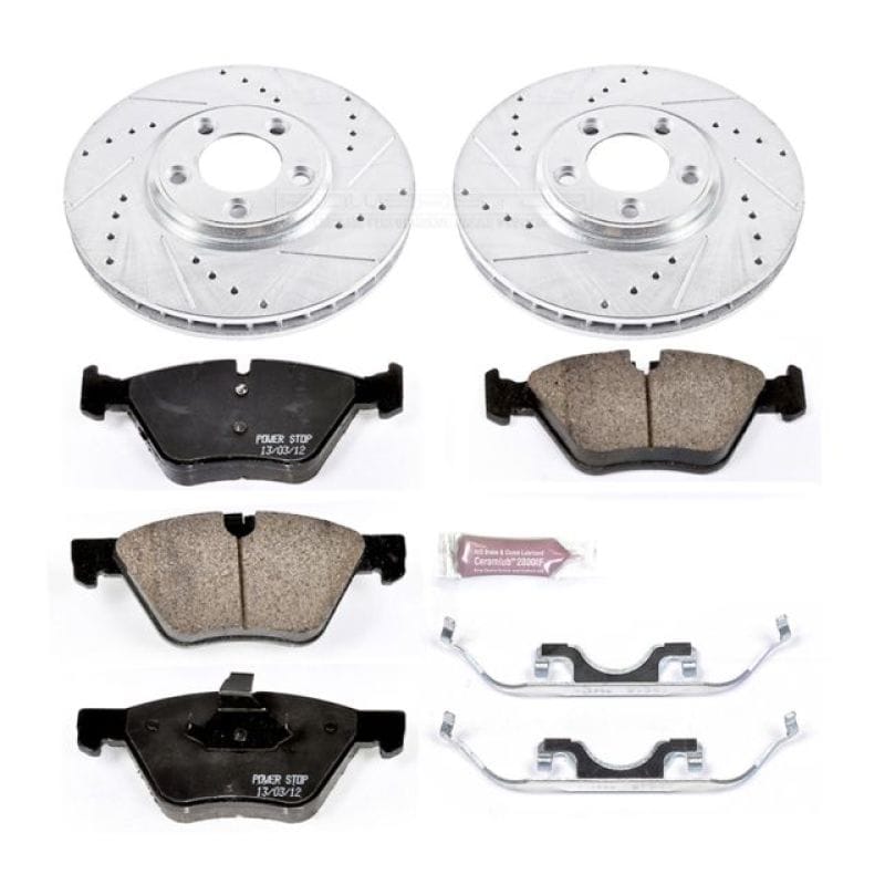 PowerStop — Z23 Daily Driver Carbon-Fiber Ceramic Brake Pad and Drilled & Slotted Rotor Kit