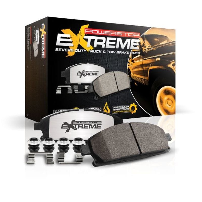 PowerStop — PowerStop - Z36 Truck and SUV Carbon-Fiber Ceramic Brake Pads with Hardware Kit