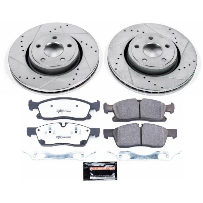 PowerStop — Z36 Truck and SUV Carbon-Fiber Ceramic Brake Pad and Drilled & Slotted Rotor Kit