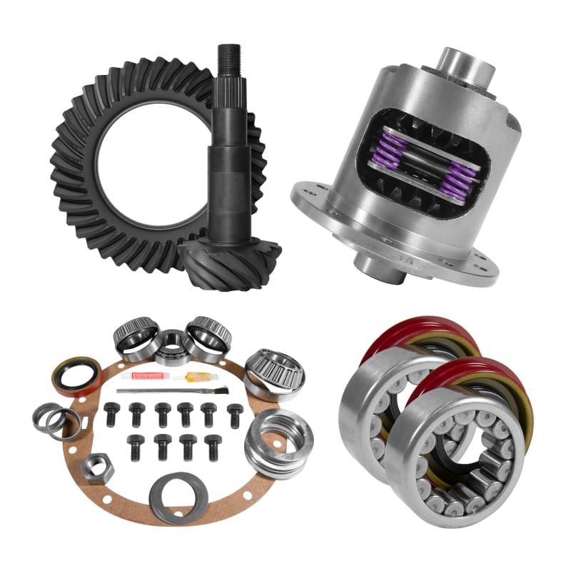 Yukon Gear & Axle — 8.5" GM 3.73 Rear Ring & Pinion, Install Kit, 30spl Posi, Axle Bearings & Seals
8.5in. GM 3.73 Rear Ring/Pinion; Install Kit; 30spl Posi; Axle Bearings/Seals