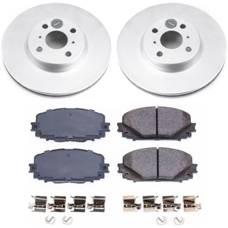 PowerStop — Genuine Geomet Coated Rotor and Low-Dust Ceramic Brake Pad Kit